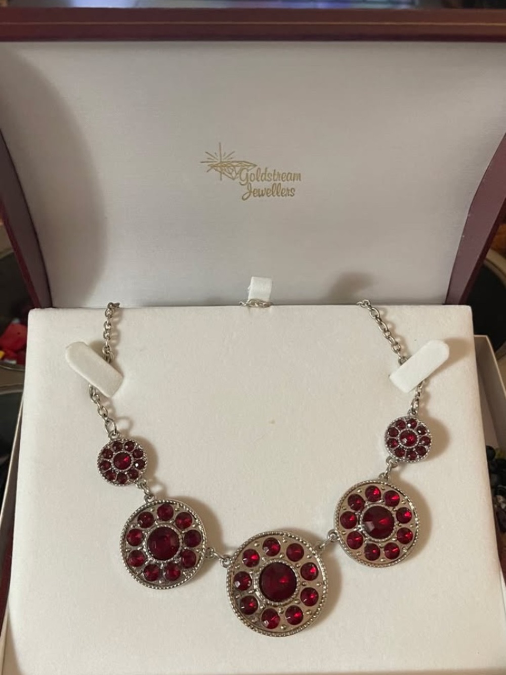 Vintage Silver and Red Necklace